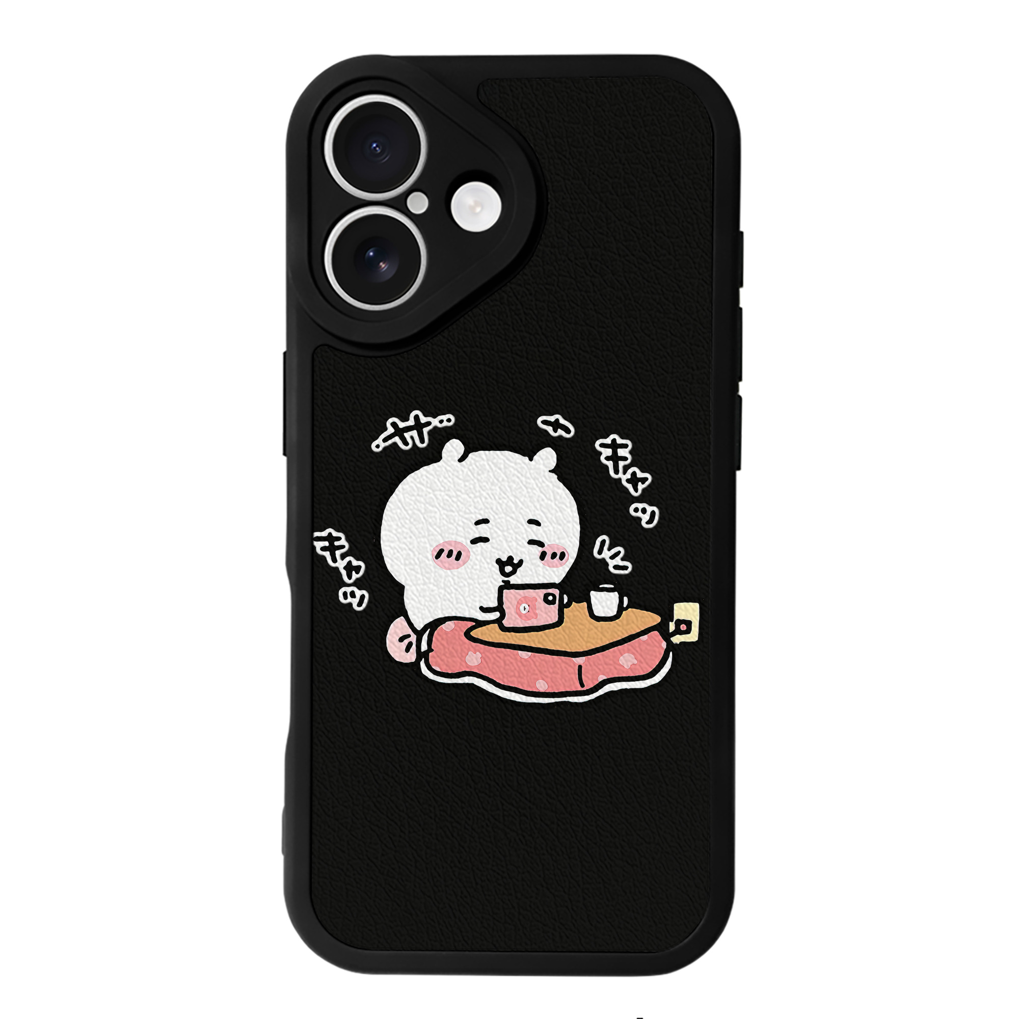 （画像用） ちいかわ ちいかわ Chii-kawa chiikawa 【iPhone 16シリーズ対応】シリコンスマホケース（レザー調） 材質：シリコン